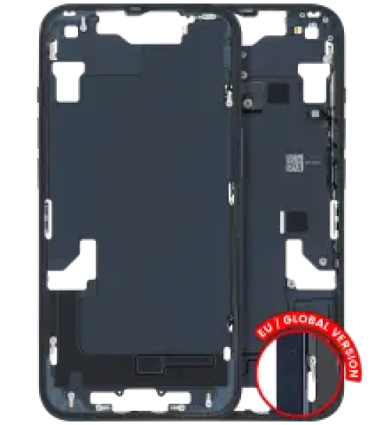 Apple iPhone 14 Middle Frame with Small Parts (No Charger Flex) - Midnight Pulled C