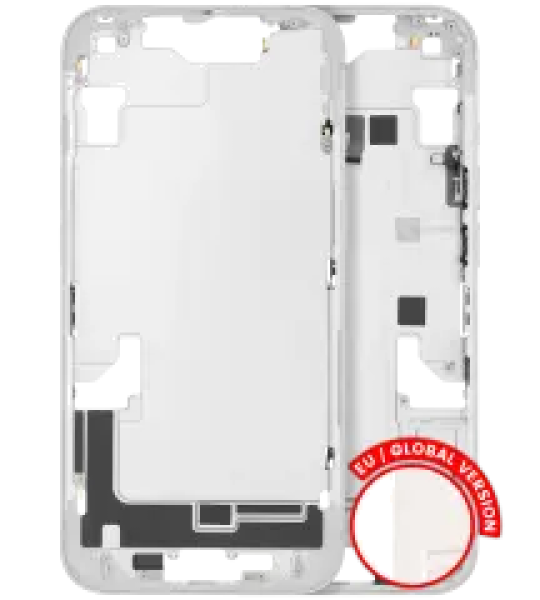 Apple iPhone 14 Middle Frame with Small Parts (No Charger Flex) - Starlight Pulled B