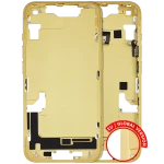 Apple iPhone 14 Middle Frame with Small Parts (No Charger Flex) - Yellow Pulled B
