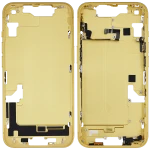 Apple iPhone 14 Middle Frame with Small Parts (No Charger Flex) - Yellow Pulled B