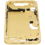 Apple iPhone 14 Middle Frame with Small Parts (No Charger Flex) - Yellow Pulled B