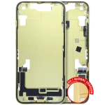 Apple iPhone 14 Middle Frame with Small Parts - Yellow Pulled C