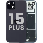 Apple iPhone 15 Plus Back Cover with Magnet Bazel incl NFC and Flash Flex - Black Pulled C
