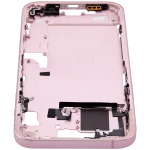 Apple iPhone 15 Plus Middle Frame with Small Parts (No Charger Flex) - Pink AM Plus