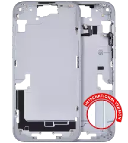 Apple iPhone 15 Plus Middle Frame with Small Parts (No Charger Flex) - Blue Pulled A