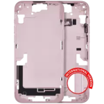 Apple iPhone 15 Plus Middle Frame with Small Parts (No Charger Flex) - Pink Pulled A