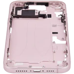 Apple iPhone 15 Plus Middle Frame with Small Parts (No Charger Flex) - Pink Pulled A