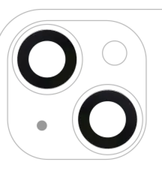 Apple iPhone 14 / 14 Plus / 15 / 15 Plus Back Camera Lens 2 Piece Set OEM-Equivalent