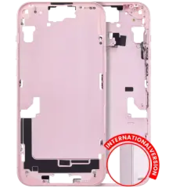 Apple iPhone 15 Plus Middle Frame with Small Parts (No Charger Flex) - Pink AM Plus
