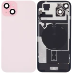 Apple iPhone 15 Plus Back Cover with Magnet Bazel incl NFC and Flash Flex - Pink Pulled B
