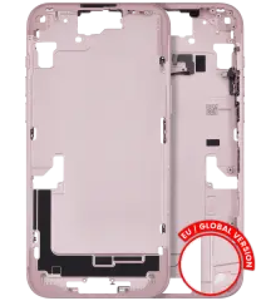 Apple iPhone 15 Plus Middle Frame with Small Parts (No Charger Flex) - Pink Pulled B