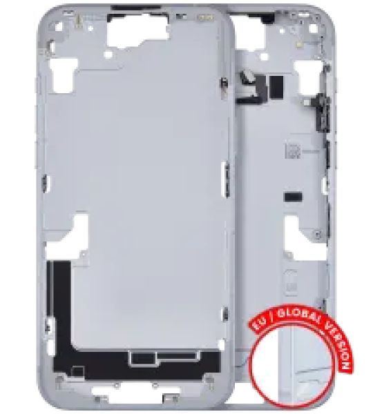 Apple iPhone 15 Plus Middle Frame with Small Parts (No Charger Flex) - Blue Pulled A