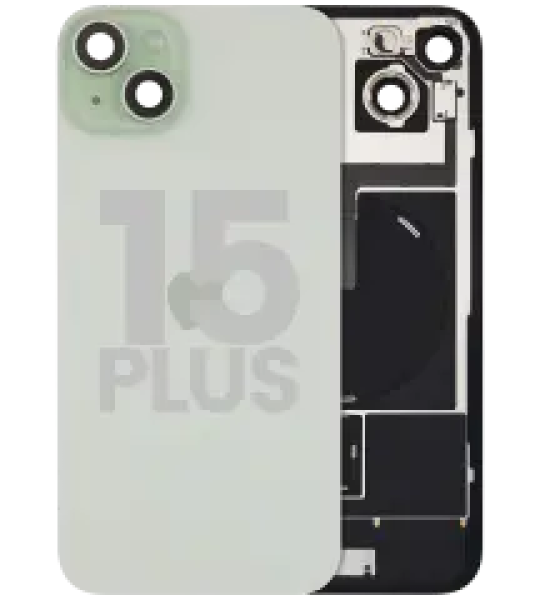 Apple iPhone 15 Plus Back Cover with Magnet Bazel incl NFC and Flash Flex - Green Pulled A