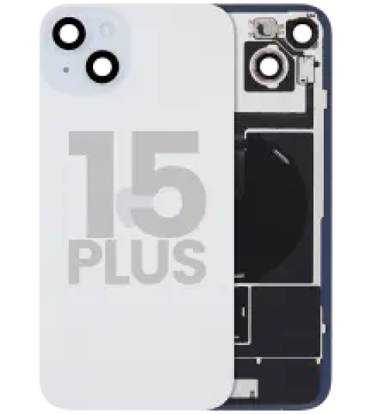 Apple iPhone 15 Plus Back Cover with Magnet Bazel incl NFC and Flash Flex - Blue Pulled B