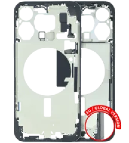 Apple iPhone 15 Pro Max Middle Frame with Small Parts - Black Titanium Pulled B