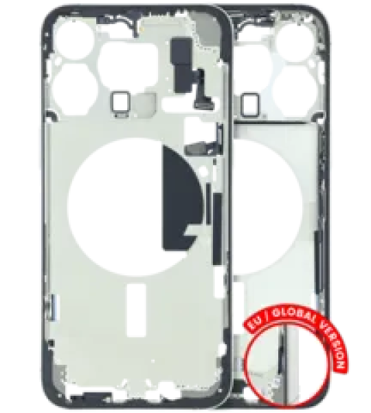 Apple iPhone 15 Pro Max Middle Frame with Small Parts (No Charger Flex) - Natural Titanium Pulled C