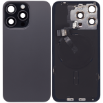 Apple iPhone 15 Pro Max Back Cover with Magnet Bazel incl NFC and Flash Flex - Black Titanium Pulled A