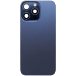 Apple iPhone 15 Pro Max Back Cover with Magnet Bazel incl NFC and Flash Flex - Blue Titanium Pulled A