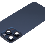Apple iPhone 15 Pro Max Back Cover with Magnet Bazel incl NFC and Flash Flex - Blue Titanium Pulled A