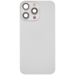 Apple iPhone 15 Pro Max Back Cover with Magnet Bazel incl NFC and Flash Flex - White Titanium Pulled A