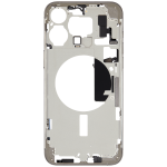 Apple iPhone 15 Pro Max Middle Frame with Small Parts (No Charger Flex) - Natural Titanium Pulled A
