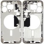 Apple iPhone 15 Pro Max Middle Frame with Small Parts (No Charger Flex) - Natural Titanium Pulled A