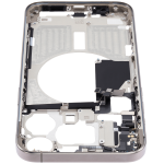 Apple iPhone 15 Pro Max Middle Frame with Small Parts (No Charger Flex) - Natural Titanium Pulled A