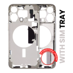 Apple iPhone 15 Pro Max Middle Frame with Small Parts (No Charger Flex) - Natural Titanium Pulled A