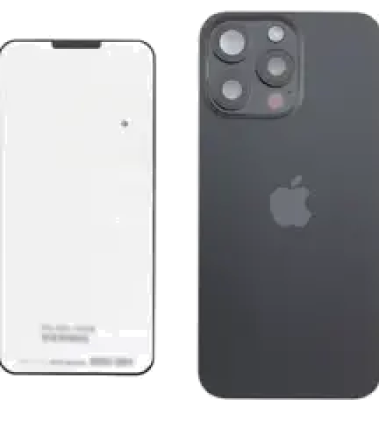 Apple iPhone 15 Pro Max Back Cover with Magnet Bazel incl NFC and Flash Flex - Black Titanium Service Pack