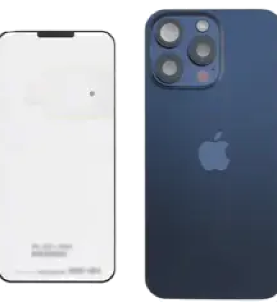 Apple iPhone 15 Pro Max Back Cover with Magnet Bazel incl NFC and Flash Flex - Blue Titanium Service Pack