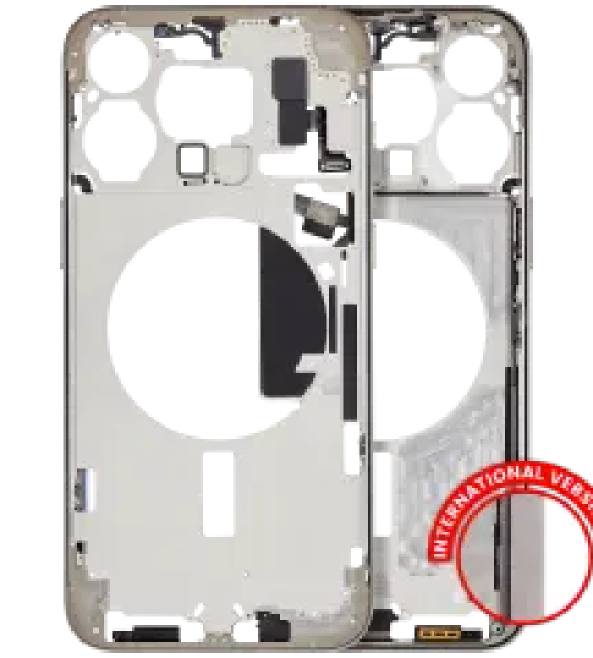 Apple iPhone 15 Pro Max Middle Frame with Small Parts (No Charger Flex) - Natural Titanium Pulled B
