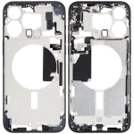 Apple iPhone 15 Pro Max Middle Frame with Small Parts (No Charger Flex) - Blue Titanium Pulled C