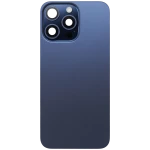 Apple iPhone 15 Pro Max Back Cover with Magnet Bazel incl NFC and Flash Flex - Blue Titanium Pulled B