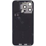 Apple iPhone 15 Pro Max Back Cover with Magnet Bazel incl NFC and Flash Flex - Blue Titanium Pulled B