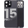 Apple iPhone 15 Pro Max Back Cover with Magnet Bazel incl NFC and Flash Flex - Black Titanium Pulled B