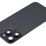 Apple iPhone 15 Pro Max Back Cover with Magnet Bazel incl NFC and Flash Flex - Black Titanium Pulled B