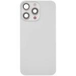 Apple iPhone 15 Pro Max Back Cover with Magnet Bazel incl NFC and Flash Flex - White Titanium Pulled C