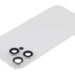 Apple iPhone 15 Pro Max Back Cover with Magnet Bazel incl NFC and Flash Flex - White Titanium Pulled C