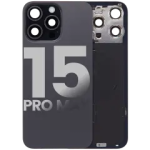 Apple iPhone 15 Pro Max Back Cover with Magnet Bazel incl NFC and Flash Flex - Black Titanium Pulled C