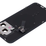 Apple iPhone 15 Pro Max Back Cover with Magnet Bazel incl NFC and Flash Flex - Black Titanium Pulled C