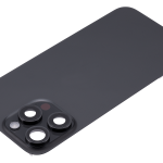Apple iPhone 15 Pro Max Back Cover with Magnet Bazel incl NFC and Flash Flex - Black Titanium Pulled C