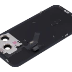 Apple iPhone 15 Pro Max Back Cover with Magnet Bazel incl NFC and Flash Flex - Blue Titanium Pulled C