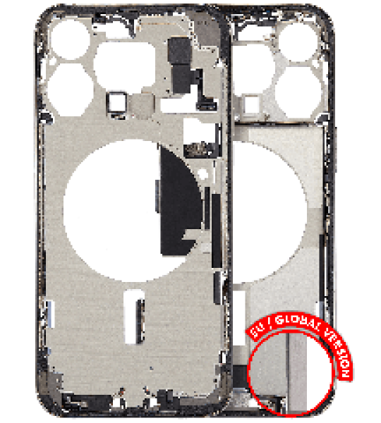 Apple iPhone 15 Pro Max Middle Frame with Small Parts - Natural Titanium Pulled A