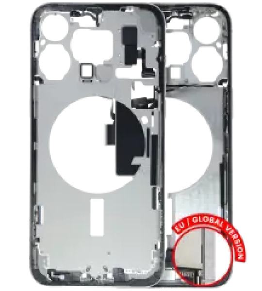 Apple iPhone 15 Pro Max Middle Frame with Small Parts - White Titanium Pulled C