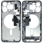 Apple iPhone 15 Pro Max Middle Frame with Small Parts - White Titanium Pulled C