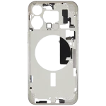 Apple iPhone 15 Pro Max Middle Frame with Small Parts (No Charger Flex) - White Titanium Pulled C