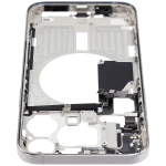 Apple iPhone 15 Pro Max Middle Frame with Small Parts (No Charger Flex) - White Titanium Pulled C