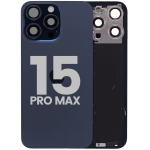 Apple iPhone 15 Pro Max Back Cover with Magnet Bazel incl NFC and Flash Flex - Blue Titanium Pulled A