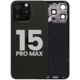 Apple iPhone 15 Pro Max Back Cover with Magnet Bazel incl NFC and Flash Flex - Black Titanium Pulled B