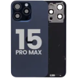 Apple iPhone 15 Pro Max Back Cover with Magnet Bazel incl NFC and Flash Flex - Blue Titanium Pulled B